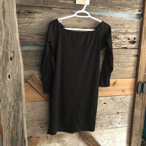Atmosphere Size 10 Black, Ribbed, Elastic Neckline Dress